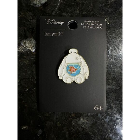 Loungefly Disney Big Hero 6 Baymax & Fish Enamel Pin - Picture 1 of 2
